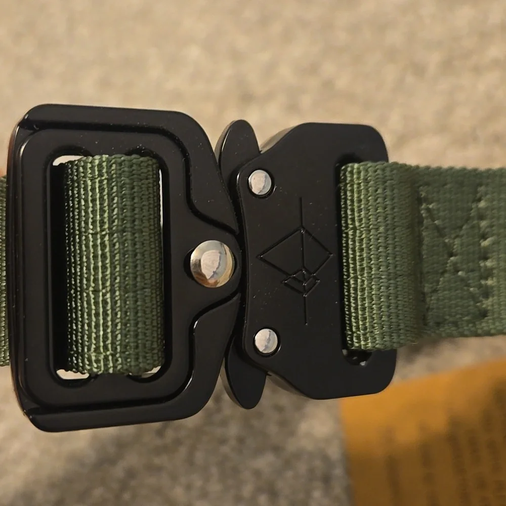ROAM Green and Black Belt Durable Nylon Dog Collar